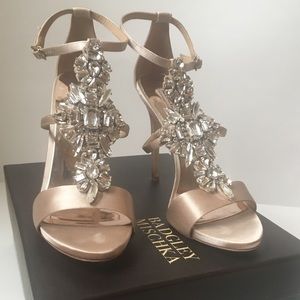 Badgley Mischka Basile Heel - Nude Satin